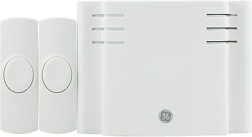 GE Campana de puerta, extensor inalámbrico, enchufe, rango de 150 pies, receptor de timbre de repuesto, volumen ajustable, 19297