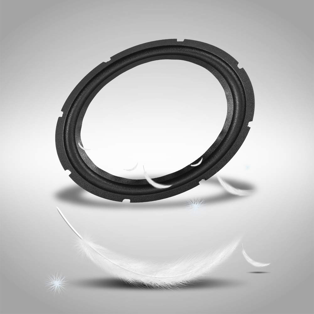 Kits Surround de Haut-Parleur, Bord de Woofer en Caoutchouc de Réparation de Haut-Parleur de Haut-Parleur de 10 Pouces, Pièces de Rechange de Bord de Woofer en Caoutchouc pour Haut-parleurs(2PCS)