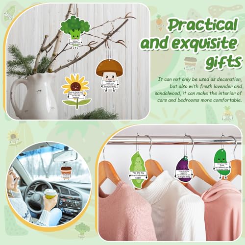 Image of 30 Pcs Positive Car Air Fresheners Bulk Employee Appreciation Gift Funny Car Hanging Ornament Scented Incense Chip Dietician Appreciation Gifts for Driver Staff Teacher Nurse Team, 10 Styles