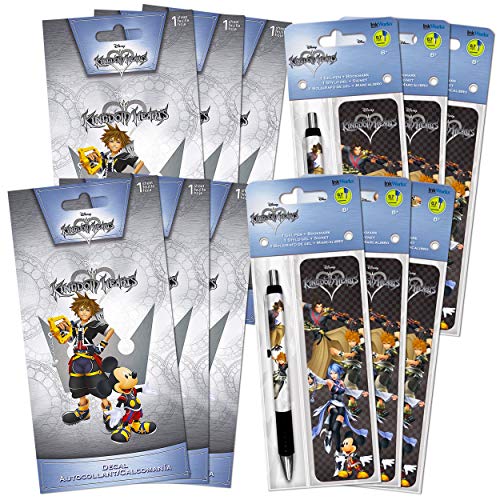 Kingdom Hearts Party Supplies Bundle - 18 Pc Deluxe Kingdom Hearts Party Favor Kit with Kingdom Hearts Pens, Bookmarks, and Journals (Kingdom Hearts Party Decorations)