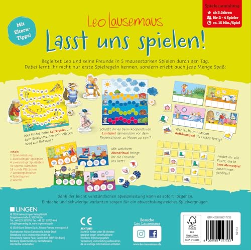 Leo Lausemaus Kinderspiel ab 3 Jahre - Kinderpuzzle - Spielesammlung für Kinder (Spielesammlung ab 3 Jahre)