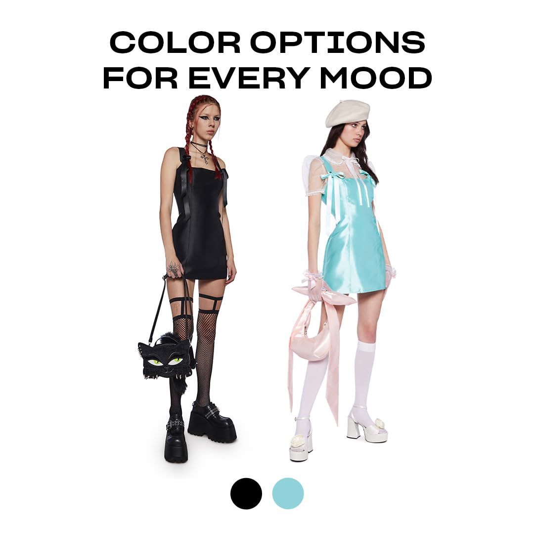 Dolls Kill Pixie Stardust Mini Dress by Current Mood - Taffeta Dress with Fit and Flare Silhouette