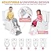 Orzbow Potty Training Seat, 2-IN-1 Toddler Potty Training Toilet with Step Stool, Stability Toilet Seat for Boys Girls with Splash Guard and Anti-Slip Pad, Adjustable Ladder & Potty Seat Height, Pink
