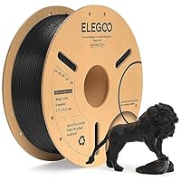ELEGOO PLA+ Filament 1.75mm Black 1KG, PLA Plus Tougher and Stronger 3D Printer Filament, Dimensional Accuracy +/- 0.02mm, 1kg Cardboard Spool(2.2lbs) Fits for Most FDM 3D Printers