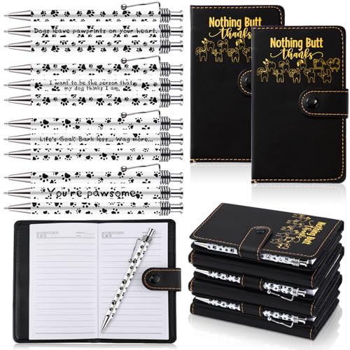 Cadeau de remerciement vétérinaire carnet en cuir et stylo Epakh lot de 8