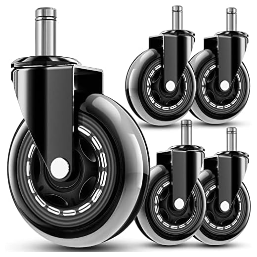 RidRed 3-Inch Universal Fit Office Chair Wheels