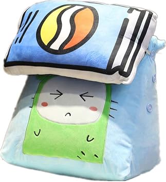 Triangular Wedge Pillow Cushion Back Triangle Pillow Sofa Lumbar Pillow Cushion with Waist Cushion for Bed Backrest Color Style4, Size 45x25x45cm