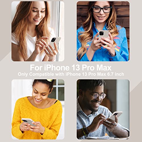 Ktele Compatible With Iphone 13 Pro Max Case 6.7 Inch Premium Liquid Silicone With [Soft Anti-Scratch Microfiber Lining] Gel Rubber Full-Body Bumper Protection Case For Iphone 13 Pro Max - Stone #TOP6