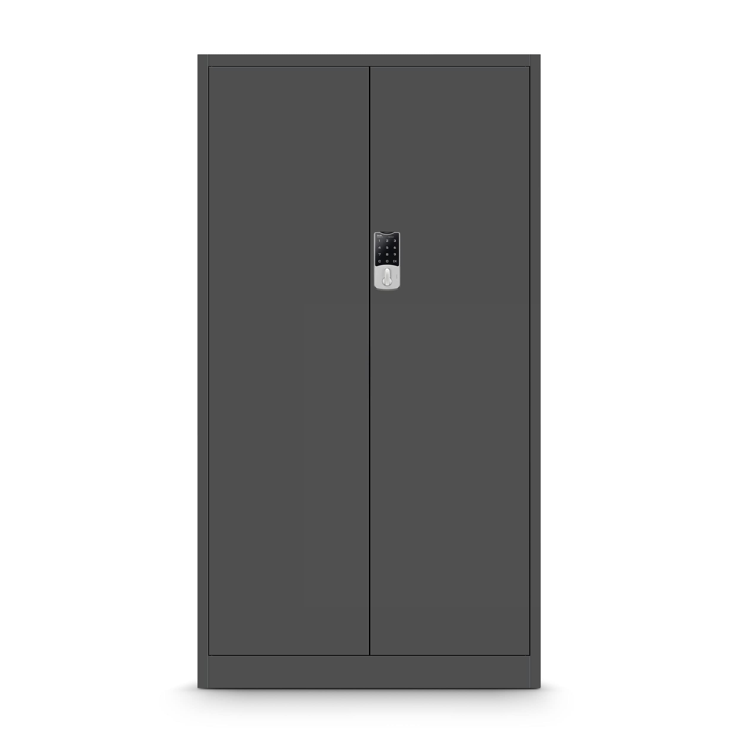Aktenschrank mit Zahlenschloss C003 Metallschrank Stahlschrank Pulverbeschichtung 185 cm x 90 cm x 40 cm (Anthrazit)