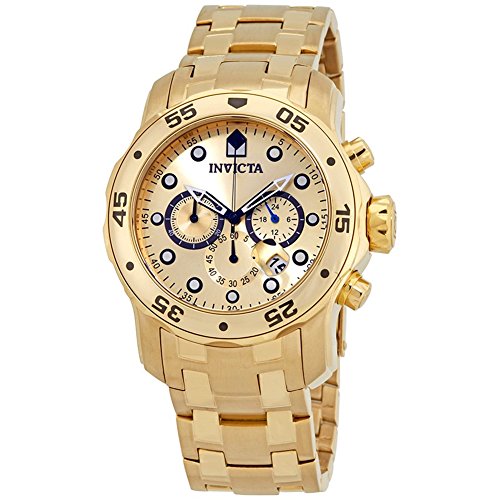[CrN^] Invicta rv Pro Diver Chronograph Gold Dial Men's Watch Y 21924 [sAi]