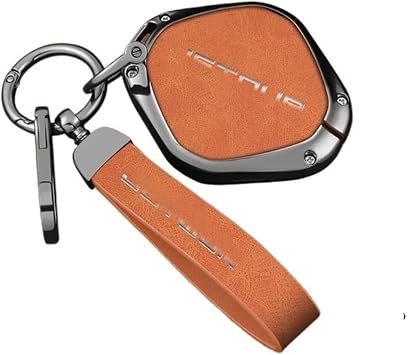 Zinc Alloy Leather Full Cover Car Key Case Fit for Jetour Dashing X-1 Plus DTC 2022 2023 Car Key Shell AccessoriesA-Style 2 Yellow