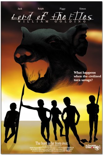 Teacher's Discovery Lord of the Flies Educational Laminated Poster. Great 20th Century Novel Art Print