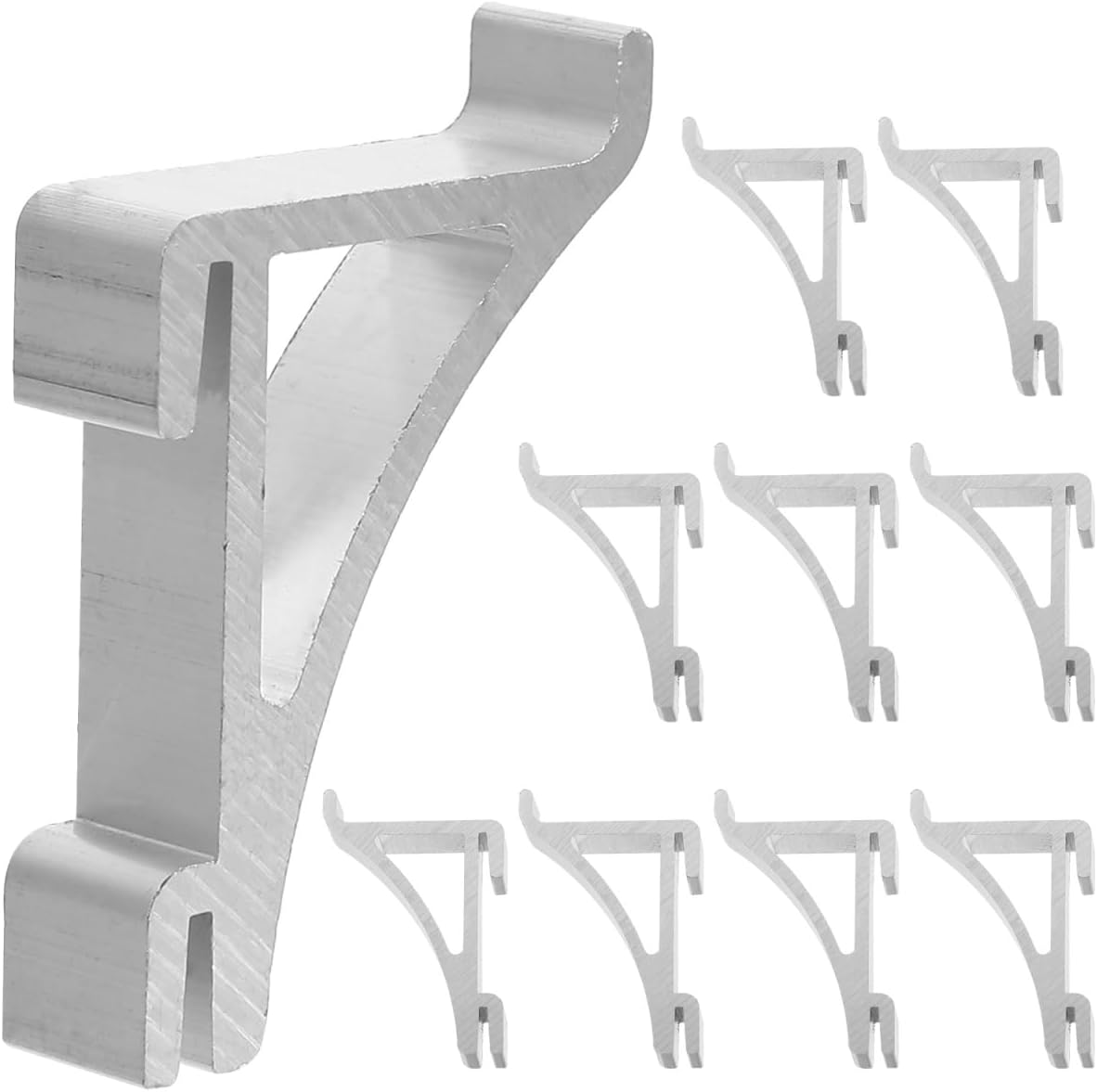 DOITOOL Refrigerator Shelf Clips: 10PCS Aluminum Freezer Shelf Clips Fridge Cooler Support for Metal Shelving Refrigerator Parts Accessories
