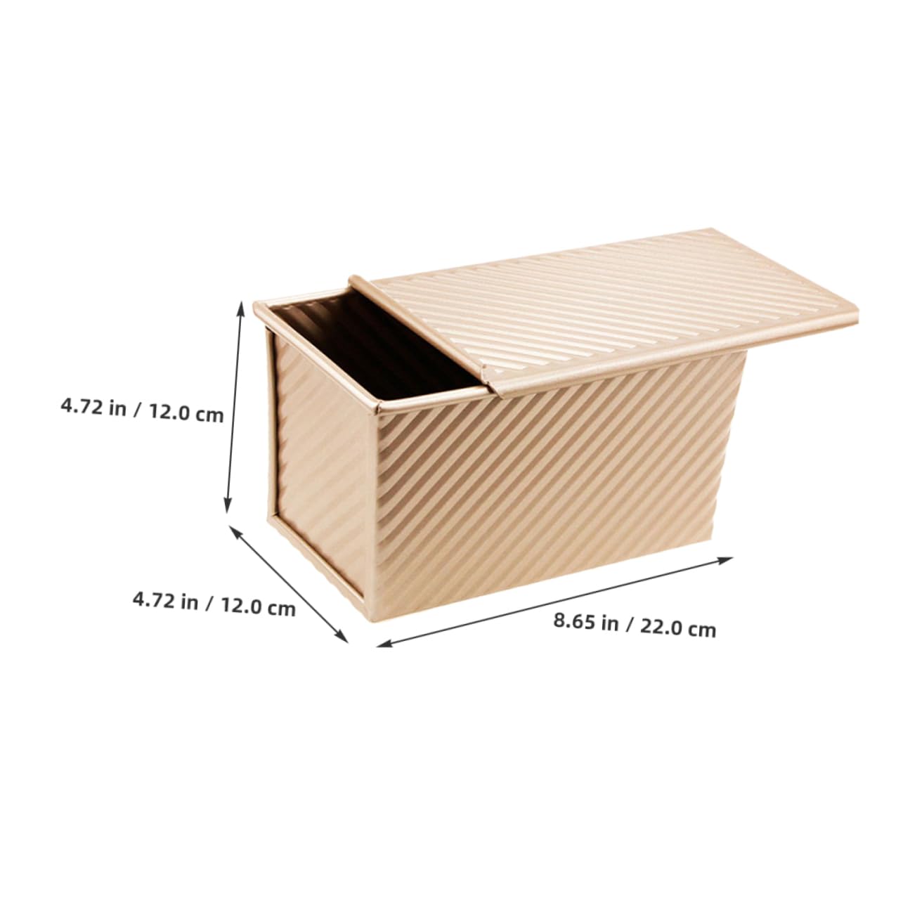 Alipis 2piezas Molde Antiadherente Para Pan Con Tapa Fácil De Limpiar Resistente Reutilizable