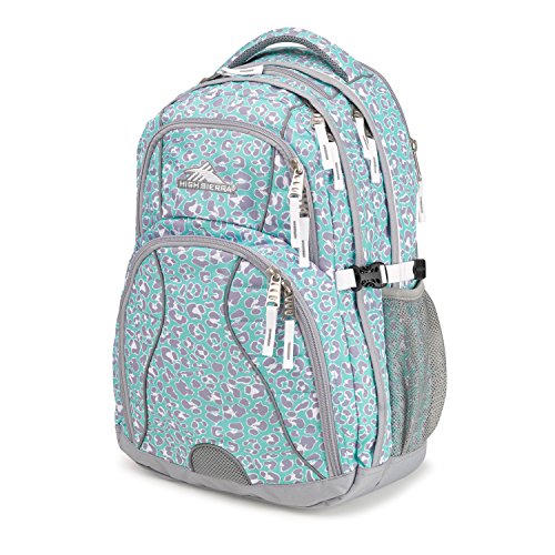 Image of High Sierra Swerve Laptop Backpack, Mint Leopard /Ash /White, 19 x 13 x 7.75-Inch