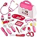 BUYGER Juguetes Niña 3 Años Maletin de Medicos Juguetes Botiquin Conjunto Doctora Enfermera Dentista Kit Juguetes Estetoscopio Accesorios para Niña Niños 3 4 5 Años (Rosa)
