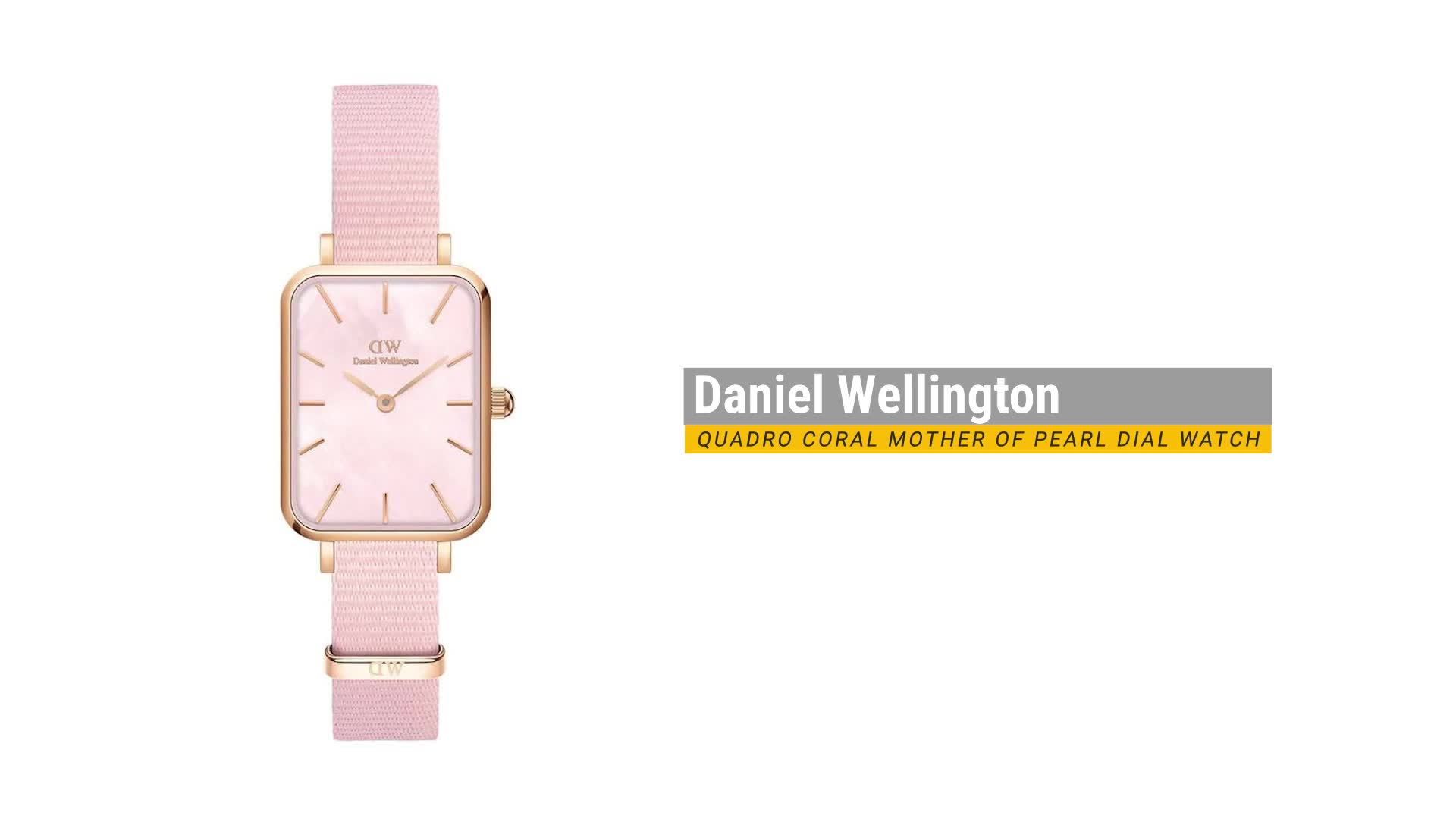 Daniel Wellington Quadro Coral 20x26mm Mother of Pearl Dial Watch 