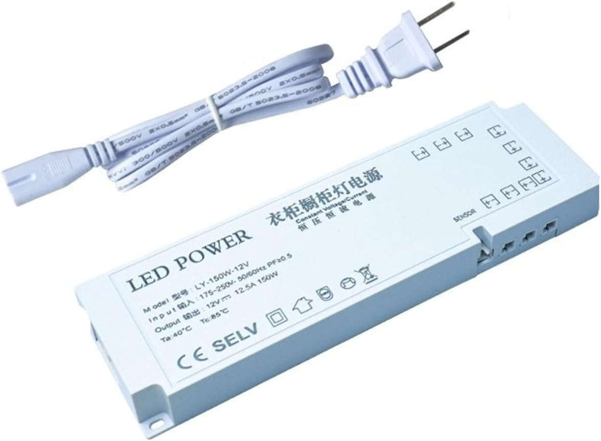 Cabinet Light Dedicated Power Supply 12V Interface Light with Induction Switch Ultra-Thin Transformer 24v(12V 24W)