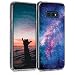 Produktbild kwmobile Hülle kompatibel mit Samsung Galaxy S10e - Handyhülle - Handy Case Galaxie Sterne Rosa Pink Dunkelblau
