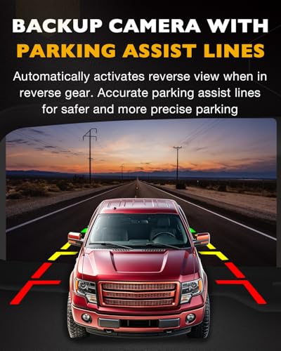 Image of Backup Camera Handle w /Rear View Mirror Monitor, Fits 04-16 Ford F150 F250 | Tailgate, Compatible with F350 F450 F550 Super Duty /Explorer, 4.3 inch Rear View, 170 Viewing Angle, Waterproof Reverse Camera