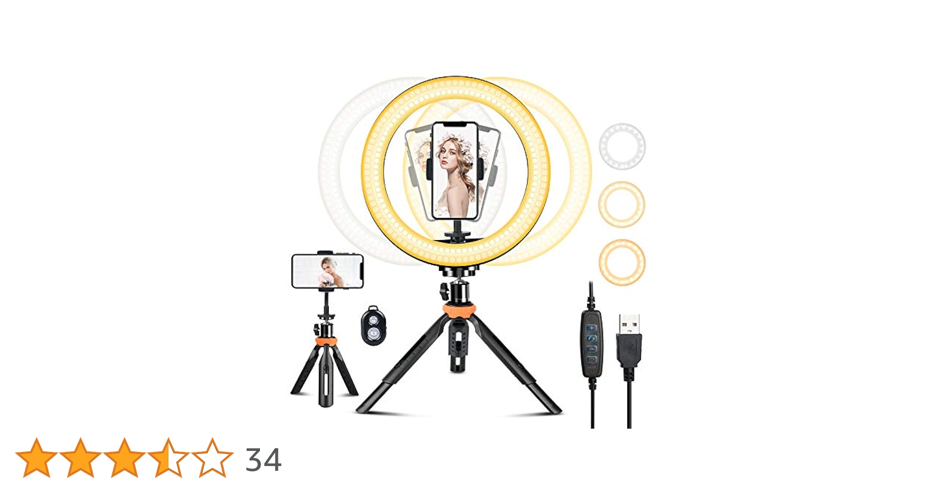 Amazon.co.jp: LEDリングライト 自撮り 高安定性 三脚スタンド