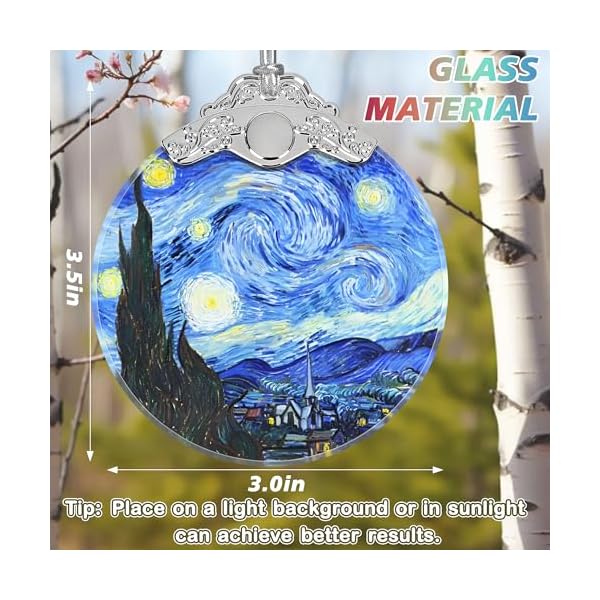 Christmas ornament stained glass van gogh starry night home decor holiday present ideas gift exchange  urban country home decor