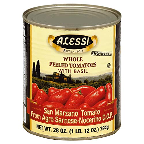Alessi San Marzano Dop Whole Peeled Tomatoes With Basil 28 Oz ( Pack Of 4) #TOP21