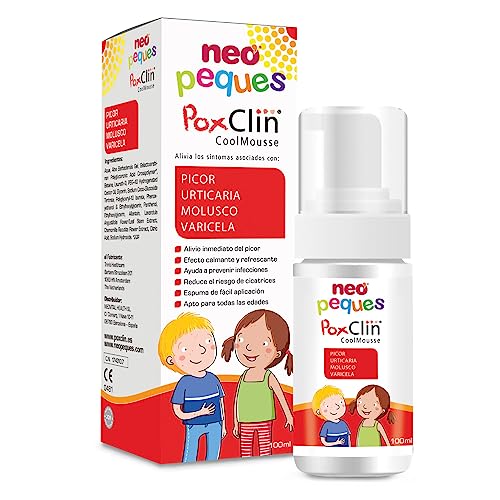 NEO PEQUES Poxclin - Alivio de Picor - Uso Externo o Cutáneo - Contribuye al Proceso Curativo Natural de la Piel - Aplicar Al Menos 3 Veces Al Día | Coolmousse Manzanilla Y Lavanda | 100ml