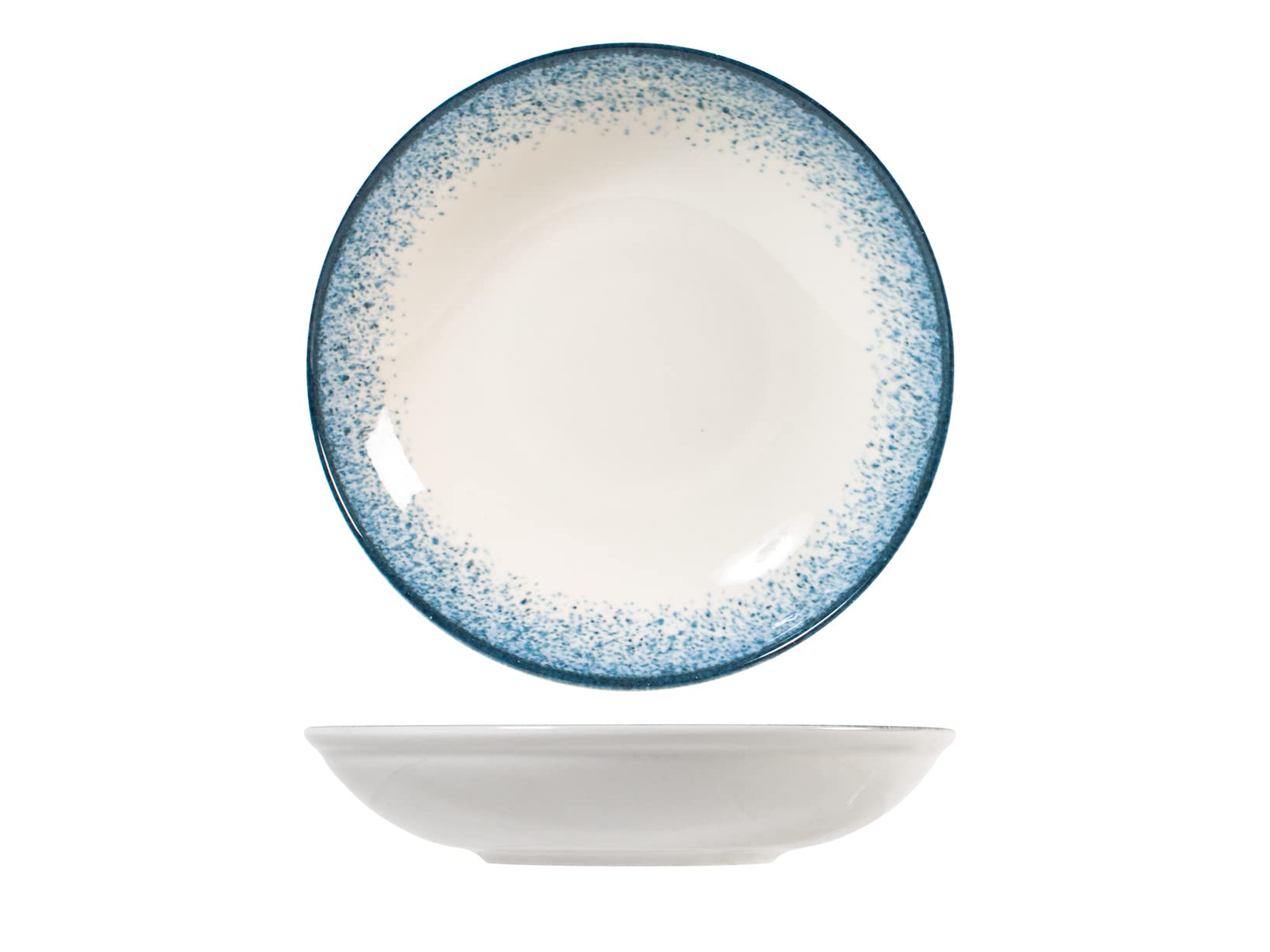 H&H Jupiter Multi-Purpose Porcelain Plate, 25 cm, Modern Design, Elegant for Serving Dishes, Blue Shades