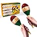 2 Pcs Large Wooden Maracas for Adults – 9.6” Handcrafted Wooden Percussion Instruments for Professional Music Practice, Studio Recording & Cultural Performance