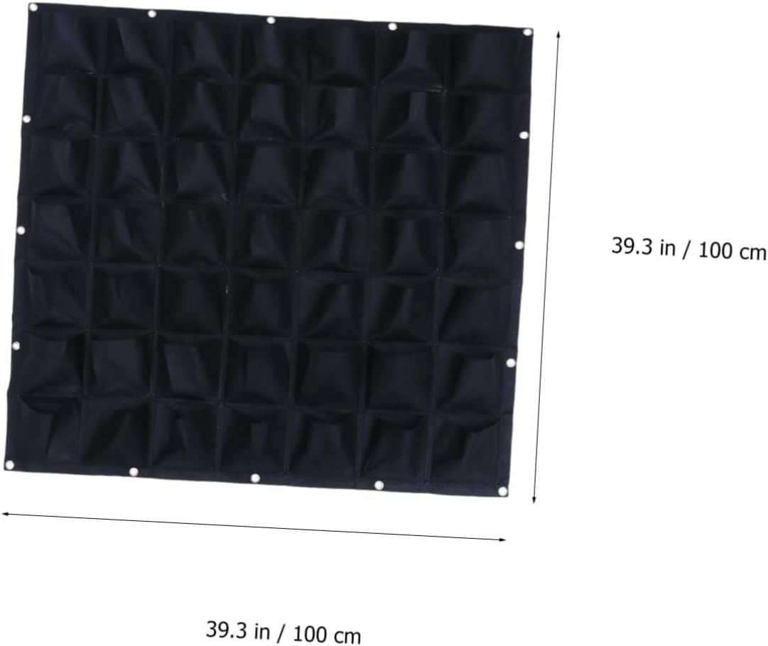 DOITOOL Vertical Hanging Plant Grow Bag Felt Planter for Indoor Outdoor Wall Gardening Balcony Patio Multi-Plant Container Nursery Bag Black