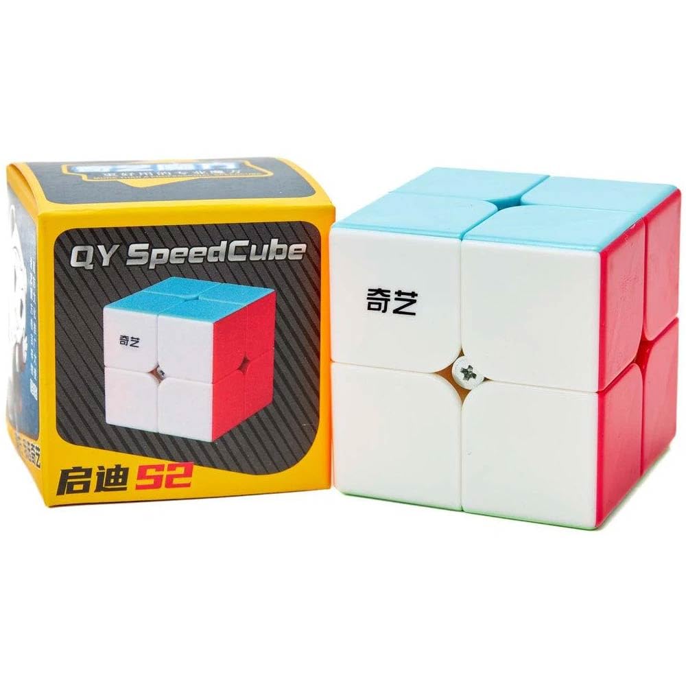 Logica Gochi - Cubo Magico 2x2 Qidi S2 Senza Adesivi - Speedcubing - Cubo per principianti - Puzzle logico - Cubo professionale
