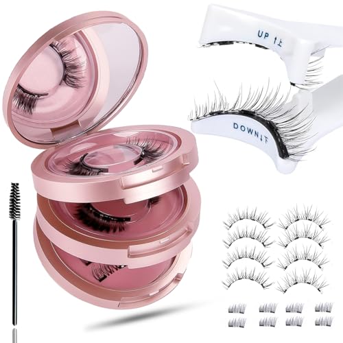 Faux Cils Magnetique Naturel Faux Cils Magnetique avec Pince Cils Magnetique Naturel Faux Cils Aimantés Faux Cils Magnétique Demi Magnetic Eyelashes Pour Date, Party