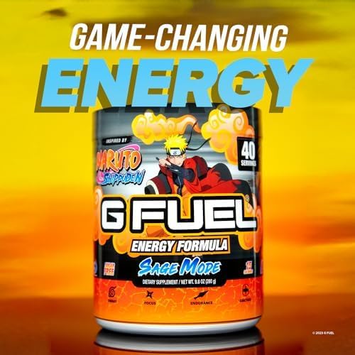 G Fuel Sage Mode Energy Drink Powder, Pre Workout Caffeine Mix for Gaming, Sugar Free Focus Amino, Vitamin + Antioxidants, 9.9oz (Grapefruit + White Peach, 40 Servings) - Image 3