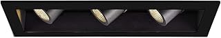 WAC Lighting MT-4LD316T-BK Contemporary Precision Multiples 4-Inch 1X3 Black Trim