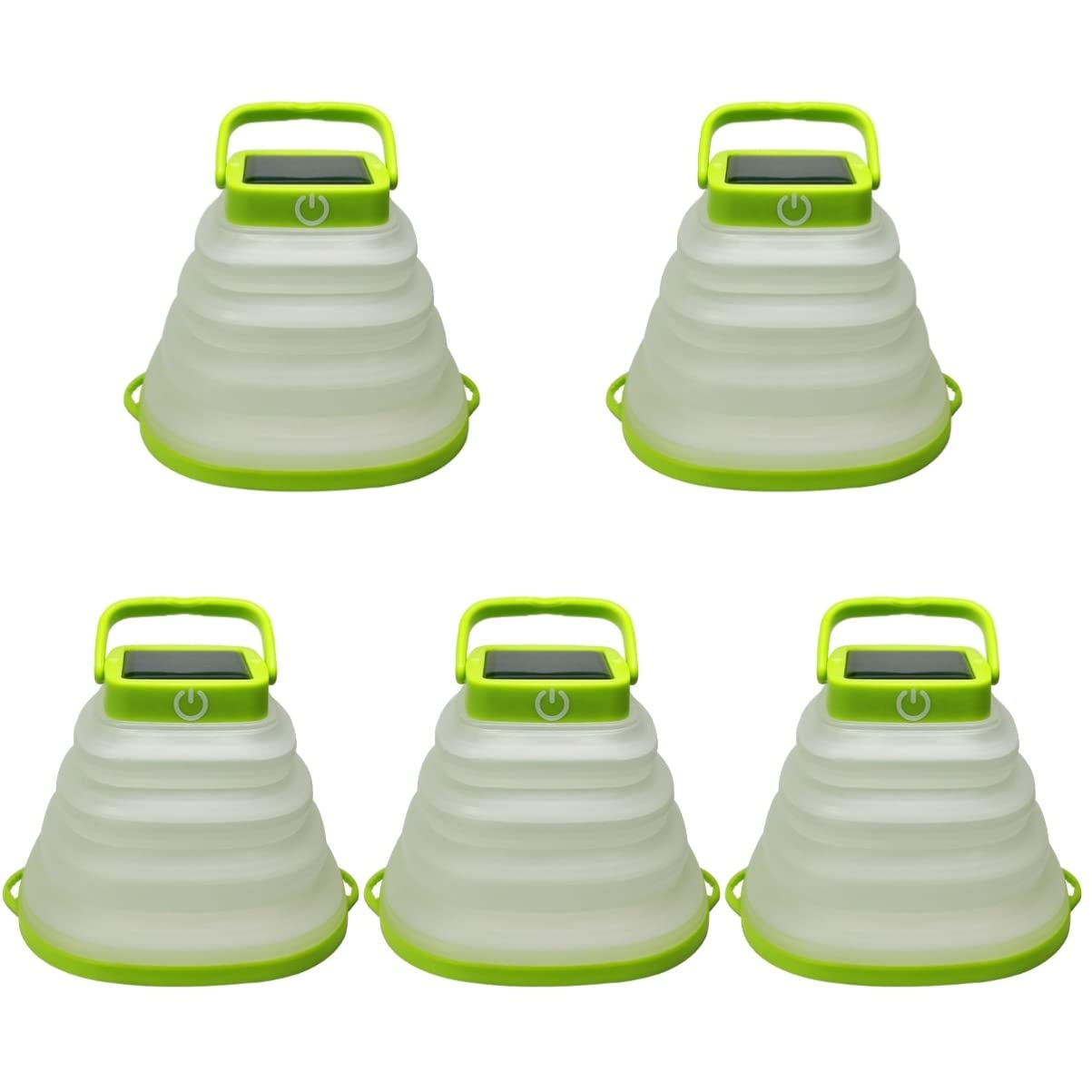 Linterna de camping, 5 piezas de respaldo y colgante al aire libre con tienda portátil, luz plegable, lámpara de linterna, batería USB, kit de camping LED de emergencia, campamento solar, viaje, negro