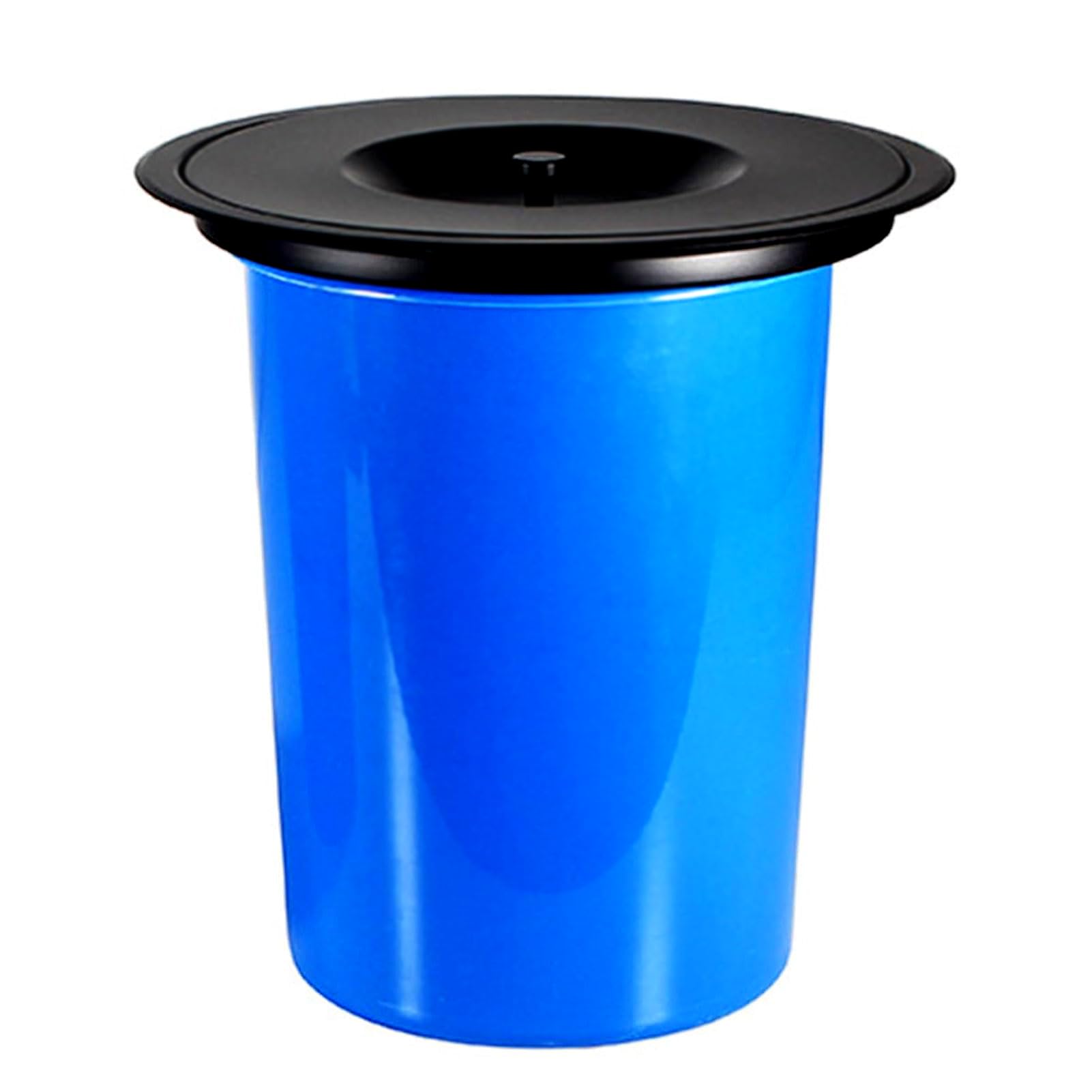 Poubelle de comptoir encastrable 5L/8L en inox et plastique noir pour cuisine