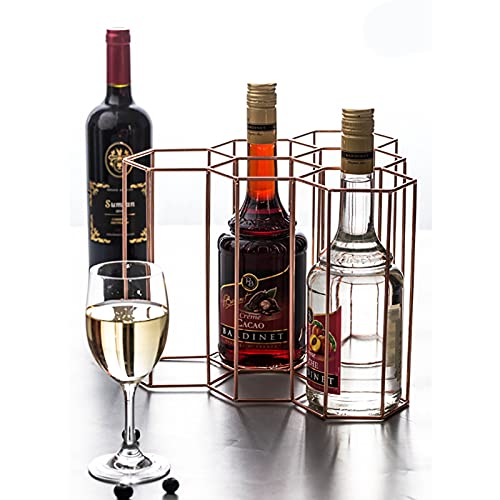 Soporte para 6 Botellas de Vino Metal Dorado miniatura 4
