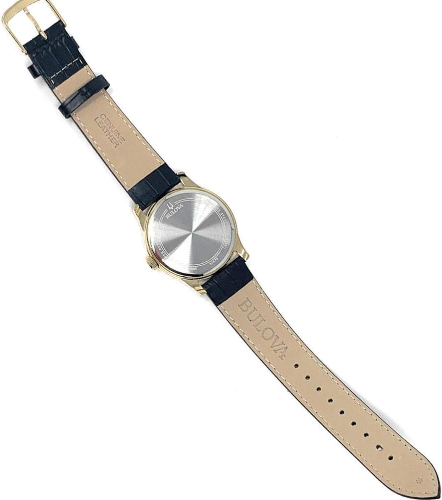 Men's Penn State University Gold Bulova Watch Black Leather : Sports & Outdoors