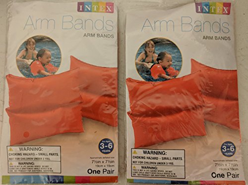 INTEX Swimming Safety Deluxe Arm Bands - Ages 3-6 Years - 2 Pairs