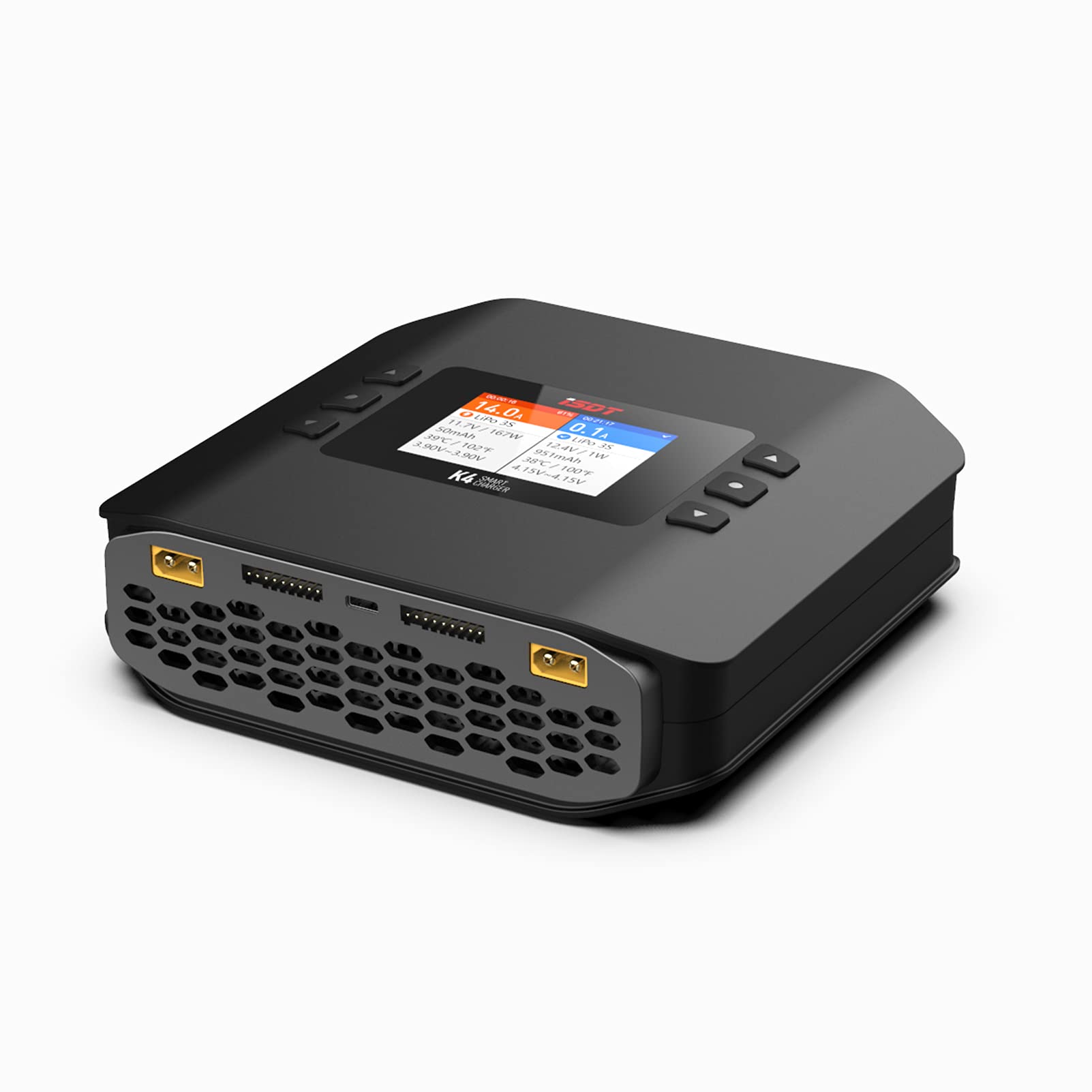 ISDT K4 Lipo - Caricatore AC 400 W/DC 600WX2, per batterie Life/Lilon/LiPo 1-8S/LiHv/Pb/NiMH RC