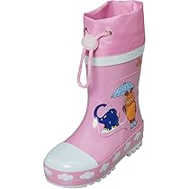 Playshoes Stivali di Gomma Unisex – Bambini e ragazzi, Rosa (Die Maus Elefant), 30, 31 EU