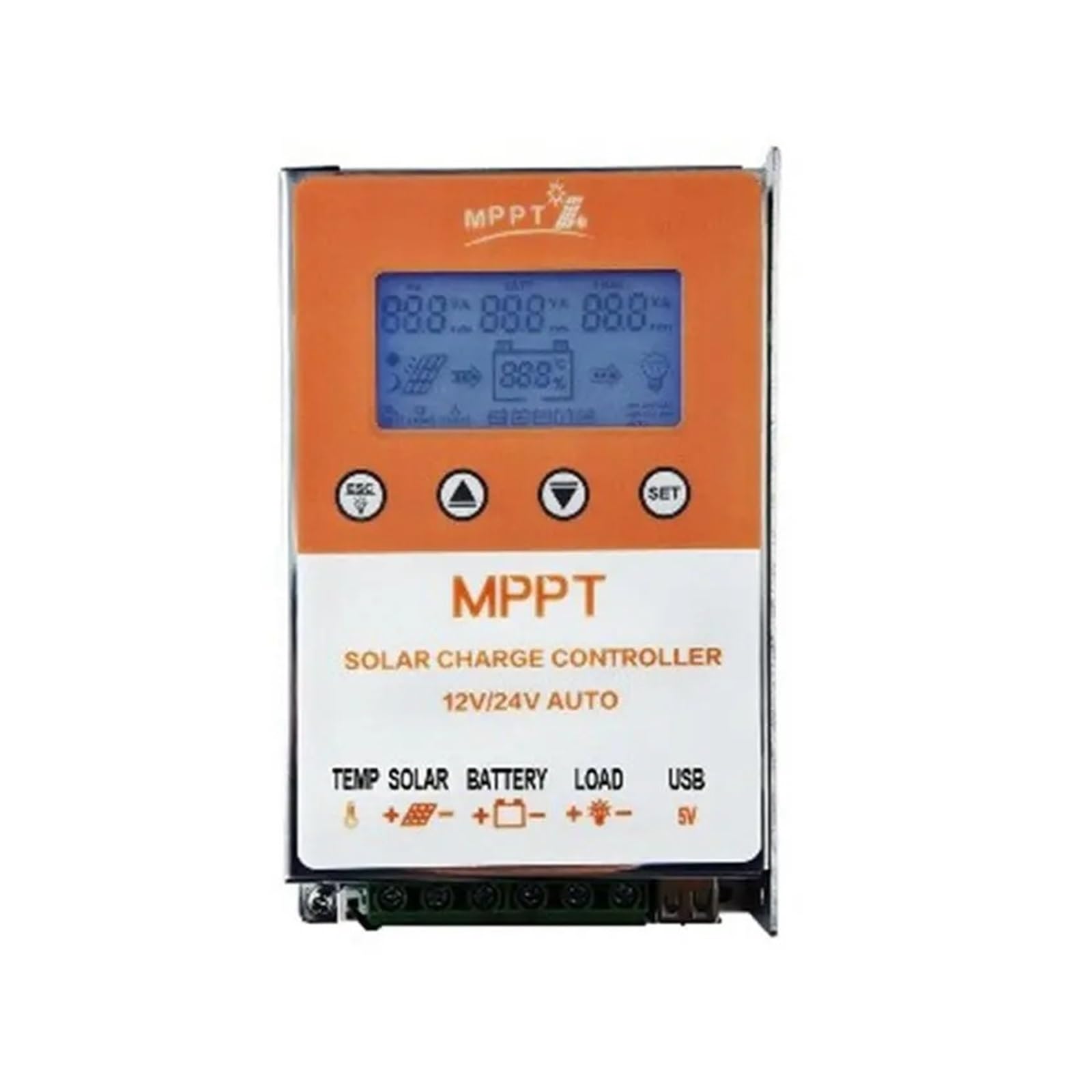 Regolatore di Carica Solare Fotovoltaico MPPT 12V 11.1V | Con display retroilluminato 20A