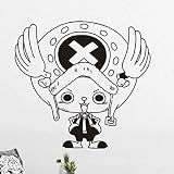 Pegatinas de pared de PVC de alta calidad extraíbles arte creativo habitación infantil anime japonés Pirate King Joe Pa 60 * 58cm