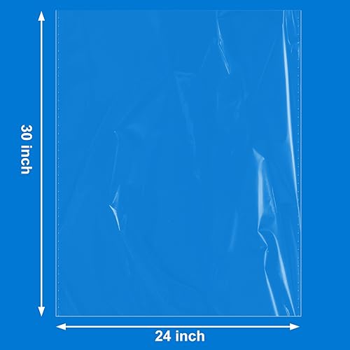 Miniatura 2 de Aubeco 20 bolsas transparentes de 24 x 30 pulgadas, envoltura grande de celofán para cestas, bolsas de plástico para cesta