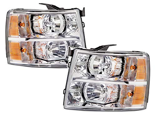 1 Pair 07-13 Chevrolet Silverado Headlight Assembly