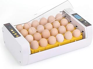 IntBuying 24 Eggs Incubator for Hatching Eggs with Digital Auto Turner Chicken Incubator Automatic Turner with Humidity Temperature Control LED Display for Chickens Ducks Goose Birds