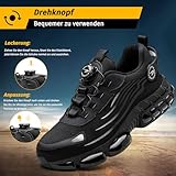 FOGOIN Sicherheitsschuhe Herren S3 Explorer 3.0 Sportliche Arbeitsschuhe Leicht Trends Drehknopf Anti-Smash und Anti-Punktur Arbeit Versicherung Schuhe Unisex