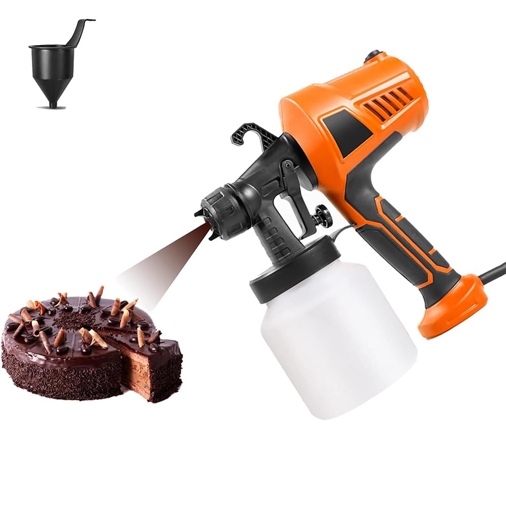 Elektryczny dekorator ciasta Spray Gun 500W Motor, regulowany opryskiwacz do musów czekoladowych do fondantu, ergonomiczna konstrukcja z pokrętłem kontroli przepływu, wydajne narzędzie do pieczenia pr