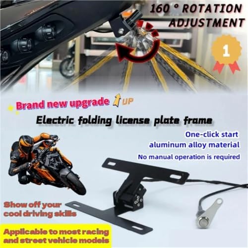 Support de plaque d'immatriculation réglable pour CBR 650R avec commande par boutons sans effort